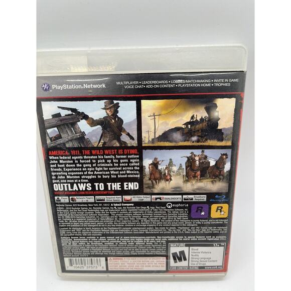 Red Dead Redemption PS3 Sony PlayStation 3 2010 - TESTED - Picture 2 of 5